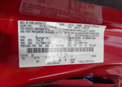 2012 Ford Focus Titanium from USA, damaged, VIN 1FAHP3N2XCL307727